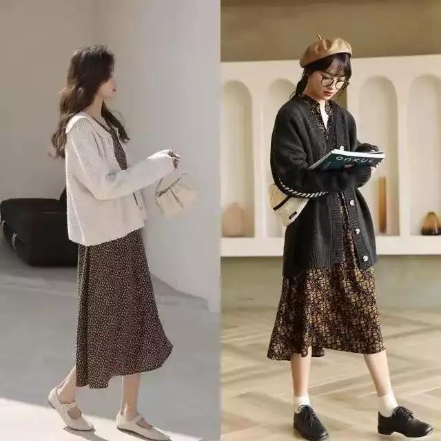  春日新搭！针织衫配裙裤，中年女性时髦秘籍 